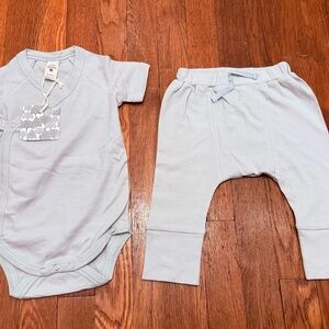 Baby Blue Onesie and Pants Set